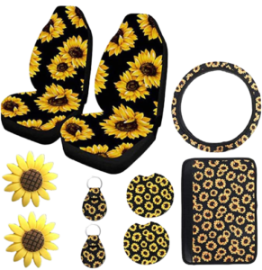 Sunflower Car Accessories Set